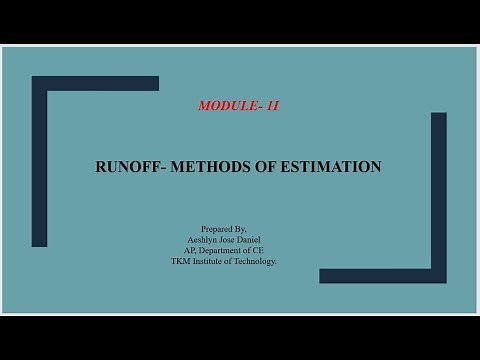 Runoff- Methods Of Estimation