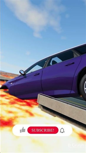Tiny Car to Monster Truck vs Lava Pit! 🚗🔥 | BeamNG Drive #car #beamngdrive #gaming
