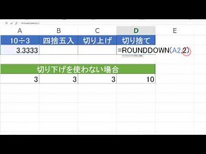 ROUNDDOWN関数の使い方を覚えれば少数点を切り捨てできる