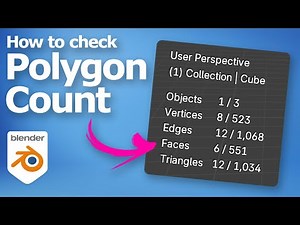 How to check polycount in Blender