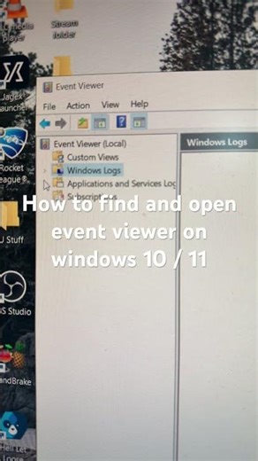 How to find and open event viewer on windows 10 / 11
