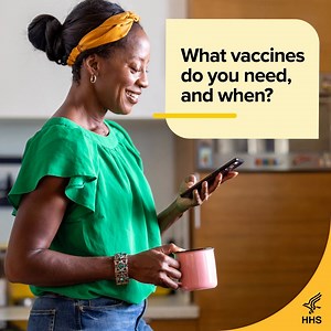 It’s important to stay up to date on all vaccinations, including those for flu, COVID-19, and RSV. Even if you do get these viruses, vaccines can help keep your symptoms mild. 😷 This National Immunization Awareness Month, find out which vaccines you need with CDC’s quiz: bit.ly/4d5dwM2 | U.S. Department of Health and Human Services