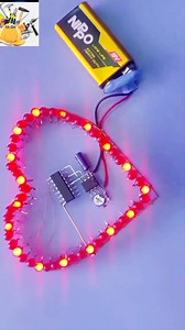 LED CHASER HART SHAPE TOP PROJECT 2023 USE NE555 and CD4017 #birthdaybehavior #humpdaywednesday #lukebryan #thisis50 | Very Easy To Do