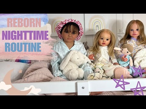 Reborn BATH Time 🛁 NIGHT time 🛏️ 🍼 ROLEPLAY with FOUR dolls #rebornbaby #reborns #babydoll