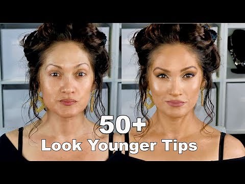 LOOK YOUNGER WITH MAKEUP TIPS | Full Face Routine 50+