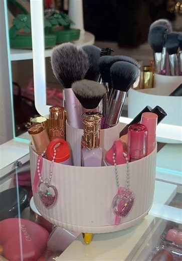 360° Rotating Makeup Organizer for Ultimate Storage