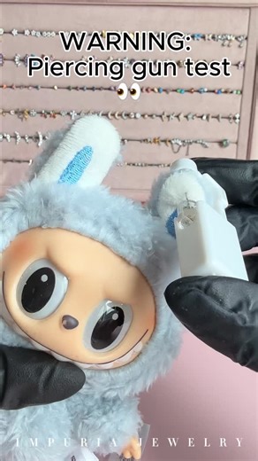 Testing my piercing gun on Labubu 👀 Don’t try this at home—just watch how it works! ✨ Comment EARRINGS to snag our best studs . . . . . . . . #earpiercing #earpiercings #curatedear #earring #piercing #pierced #helix #earringslove #piercingaddict #piercinglove #piercingsofinstagram #bodyjewelry #piercingideas #lobepiercing #rookpiercing #helixpiercing #cartilagepiercing #piercingorelha #daith #girlswithpiercings #instapiercing #piercingshop #conch #piercinglife #piercingjewelry #bodypiercing | I