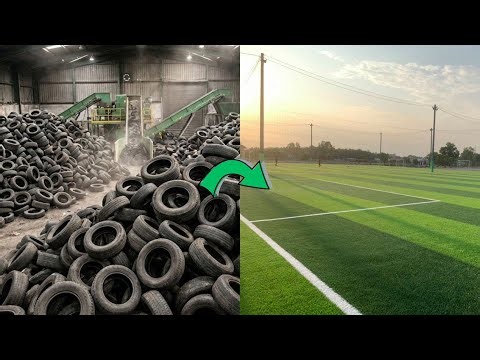 From Plastic Waste to Football Field Mats | Recycling Process You’ve Never Seen