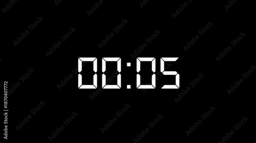 Countdown Timer, Digital Countdown Timer, Seconds Countdown Timer, 10 Second Countdown Timer.4k animation video