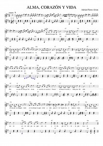》 Partitura de Alma Corazon y Vida | Partituras.org