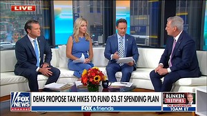 Rep Ocasio-Cortez’s making a pretty rich statement with her dress at the star-studded Met Gala. But as Democrats are not so subtle with their plans to raise taxes, House Minority Leader Kevin McCarthy argues they’re really aiming to “transform” America. | Fox & Friends