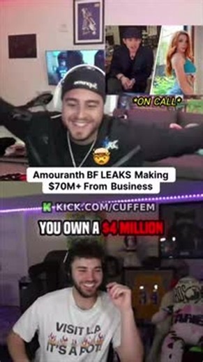 ClutchClips on Instagram: "The staggering figure of **$70M+** linked to Amouranth's boyfriend surfaces, and the internet has *thoughts*. Witness the split-screen reality as two different viewers process this massive business earnings leak. The surprise, the skepticism, the raw reaction to figures this large—it's a masterclass in observing the creator economy's undercurrents. What does this financial revelation mean for the landscape? Tune into the conversation surrounding this headline that refu