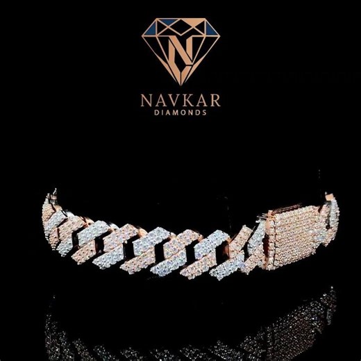 14Mm Cuban Diamond Bracelet For Men's | Available on IndiaMART
