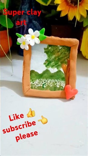 Photo frame DIY🖼#shorts #shortsfeed #viralvideo #photoframe #clay#craft#art #trending#@multicreating