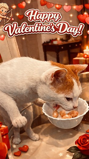 Milan🧿 on Instagram: "Wait for it…. Happy v-day or whatever 😾 . . . . . . [Valentine’s Day, V Day mood, single on Valentine’s, POV, relatable content, single life, cat mom, cat funny memes, funny cat videos, cat reaction, cat attitude, chaotic cat energy, judging cat, grumpy cat vibes, pet humor, cat content creator, funny reels, unbothered energy]"