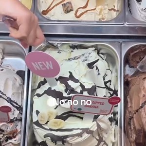 This smooth banana gelato swirled with indulgent Italian chocolate makes for the ultimate choc-banana treat that is simply irresistible! 🍌🍫 | Gelatissimo