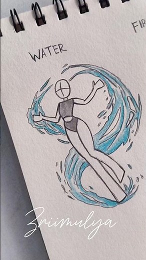 How to draw Elemental Stickman tutorial #drawing #stickman #art #tutorial #howtodraw #shorts