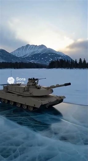 tank drive on sand ice snow 2