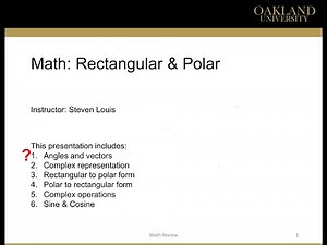 Phasors, Polar & Rectangular