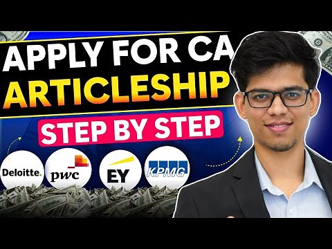 How to apply for CA ARTICLESHIP in BIG 4🔥| Step by step process| Deloitte, KPMG, EY, PwC |BIG 4|ICAI