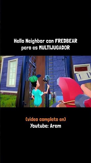 We played HELLO NEIGHBOR MULTIPLAYER with Fredbear 💀 #arem #fnaf #horror #helloneighbor