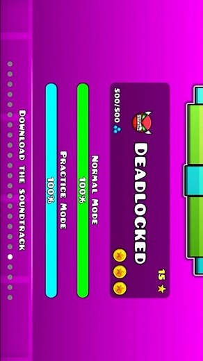 I completed all of the main levels in geometry dash #main #deadlocked #geometrydash