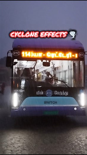 🥶 CYCLONE EFFECTS IN CHENNAI 💢 DITWAH CYCLONE 🌪 CHENNAI MTC 💥 #cyclone #rain