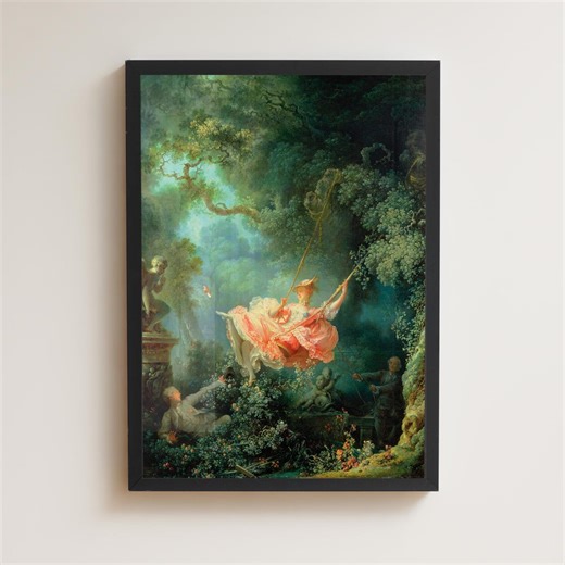 The Swing Print, Jean Honoré Fragonard, Romantic, Bedroom, Boudoir Wall Art, the Happy Accidents of the Swing, Cupid Vintage Oil Painting - Etsy UK