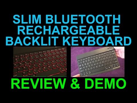 Bluetooth Rechargeable Backlit Keyboard by Arteck Review and Demo - Best Slim Profile Wireless