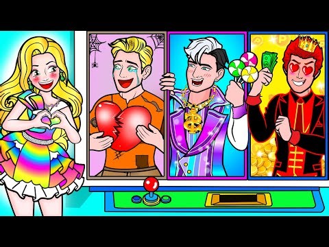 💖Paper Dolls💖 Rainbow Rapunzel Falls In Love Happy Wedding Dress - Rapunzel Family 놀이 종이