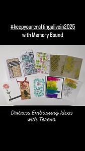 27 reactions | Curious about Tim Holtz Distress Embossing Glazes? Teresa has you covered! She recently shared several new ideas for using these beautiful powders which come in a range of vibrant colors and provide tons of creative options. Whatever your experience level, you’ll love Teresa’s ideas! Head to our blog for all the scoop. Thanks, Teresa!! #memorybound #keepyourcraftingalivein2025 #timholtz #handmadecards #distressembossingglazes | Memory Bound Papercraft Store | Facebook