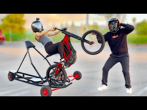 She Learned How to Wheelie a Surron!