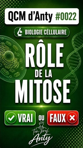 Anty's Quiz #0022 / Mitosis #biology #pass #las #medicine