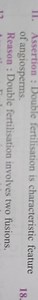 Assertion (A): Double fertilisation is a characteristic feature... | Filo