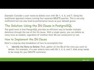 Efficiently Delete Multiple Rows in PostgreSQL with a Single Query