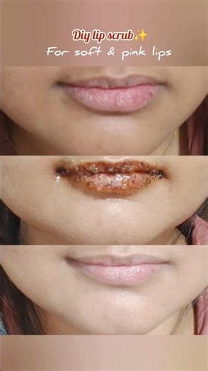 Diy Lip scrub✨ for dark lips 🪄 💋 | instant soft lips & removes pigmentation #lips #beauty #trending