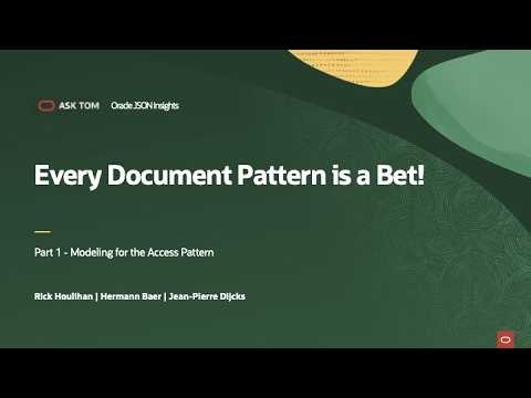 PART 1 — Modeling for the Access Pattern: Every Document Pattern Is a Bet
