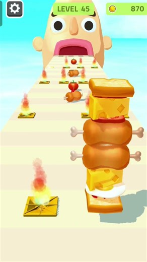 Sandwich Runner Max Level Gameplay - short video Android Walkthrough iOS More Gaming