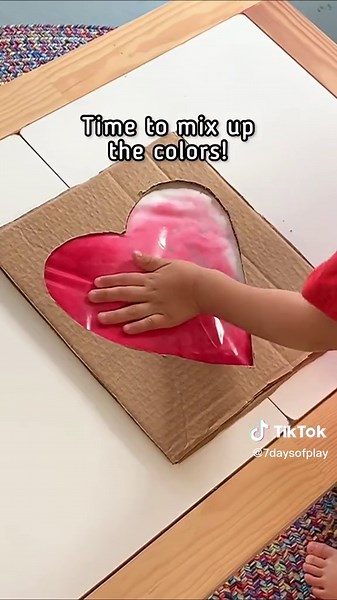 Valentine’s Day Color Mixing Activity for Kids