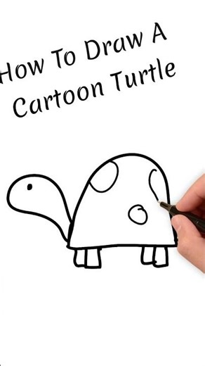 Draw a Cute Cartoon Turtle 🐢 Easy for Kids | Step by Step Drawing | KidsTube