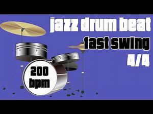 Jazz Drum Loop | Fast Swing Beat | 200 BPM - ONLY DRUMS