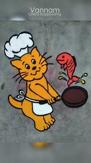 7 easy and attractive Cartoon Rangoli