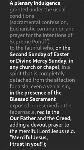 Our Father & Creed in front of Blessed Sacrament, April 12th, Divine Mercy Sunday. Plenary indulgenc