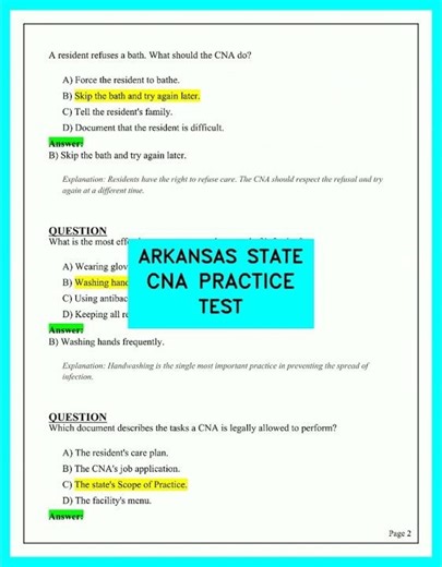 Arkansas State CNA Practice Test: Master These Questions to Pass on Your First Try!