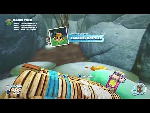 Bugsnax - Feed a Caramel Poptick to the Mystery Grumpus