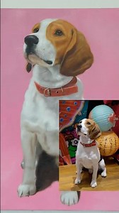Beagle 🐶 Customized Dog Oil Painting 🐾 Dog Portraits #painting #Shorts #dog #cooyaart