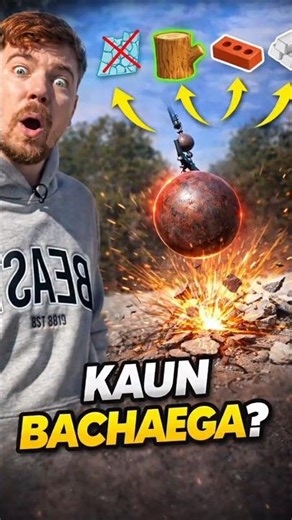 Glass vs Metal vs Brick—kaun tootega nahi #destruction #challenge #shorts