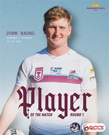 3.1K views · 42 reactions | This weeks Hostplus Cup Man of the Match from our round 1 catch up against PNG hunters is John Radel 﫡 @johnradel | Mackay Cutters | Facebook