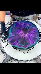 32K views · 855 reactions | Check out this AMAZING bloom blow out with a halo of interference paint around the edge! It just glows! For full tutorials, check out my YouTube channel. #kanellaciracoart #acrylicart #acrylicpainting #art #acrylic Fluid Art Co. This Little Piggy | Kanella Ciraco Art | Facebook