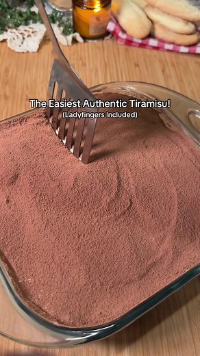 Homemade Ladyfingers & Tiramisu Ladyfinger Ingredients * 4 eggs * 120g sugar (about ⅔ cup) * 107g flour (about ¾ cup 2 tbsp) * 27g cornstarch (about 3 tbsp 1 tsp) * ¼ tsp baking powder * 1⅓ tsp vanilla * Sugar for dusting Cream Ingredients * 228g mascarpone cheese * 300g heavy cream (about 1¼ cups), whipped * 3 egg yolks * 60g sugar (about ⅓ cup) * ½ tsp vanilla Instructions 1. In a clean dry bowl, add 4 eggs and sugar, then whisk until white, thick, and fluffy. Add vanilla, then add flour mixed